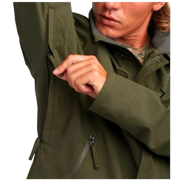 Dakine A-1 Snowboard Shell Jacket Deep Grounds Green XL Men's - Picture 4 of 8